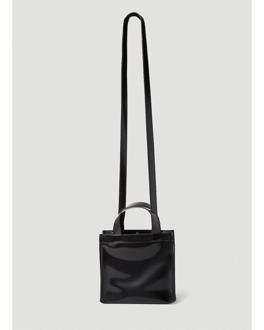 Acne Black Logo Shopper Mini Tote Bag