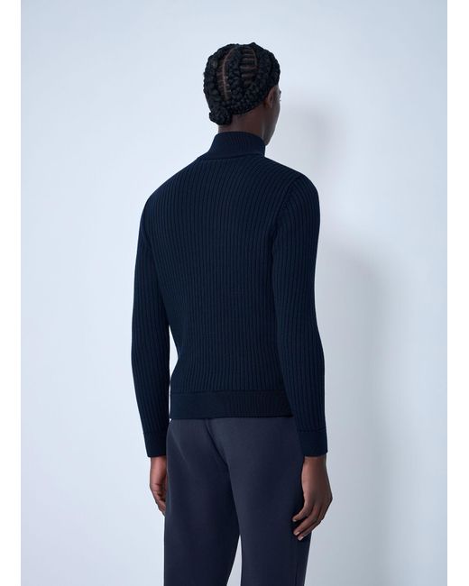 Moncler Blue Logo Motif Cardigan for men