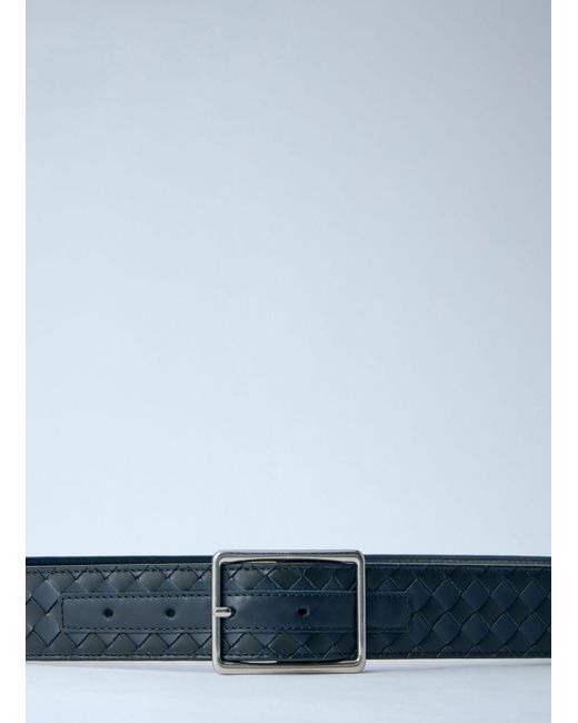 Bottega Veneta Blue Intrecciato Piccolo Belt for men