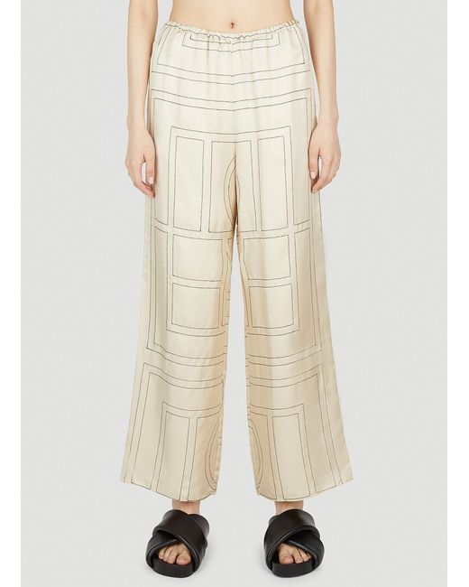 Totême  Natural Monogram Pyjama Pants