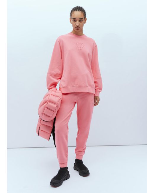 Moncler Pink Embossed Logo Sweatshirt
