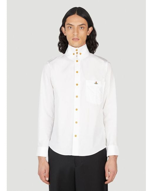 Vivienne Westwood White Classic Krall Shirt for men