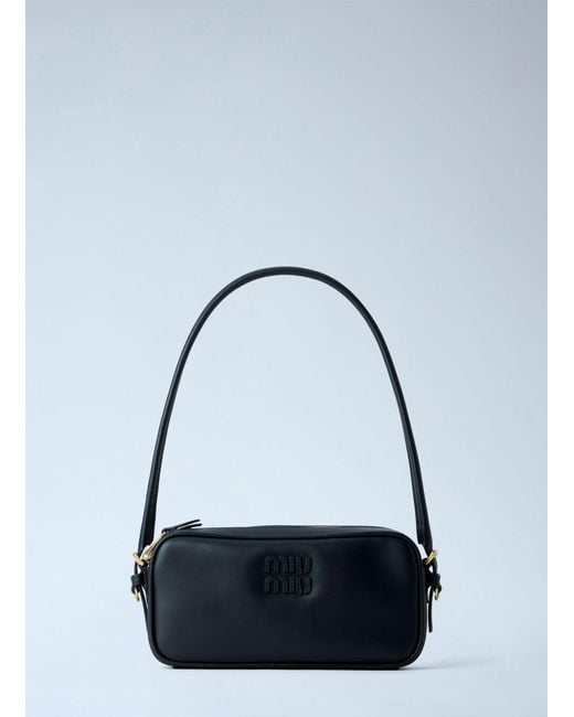 Miu Miu Blue Leather Shoulder Bag