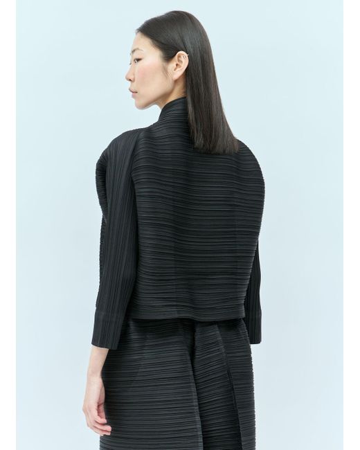 Pleats Please Issey Miyake Blue Thicker Bounce Jacket