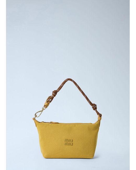 Miu Miu Blue Gabardine Pouch