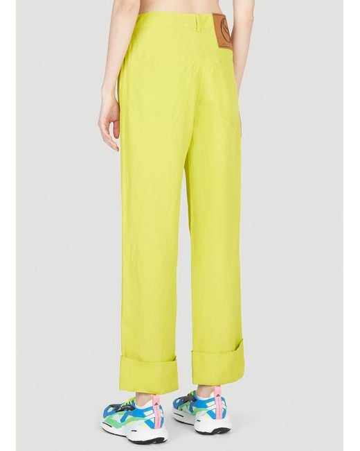 Stella McCartney Yellow Maxi Button Pants