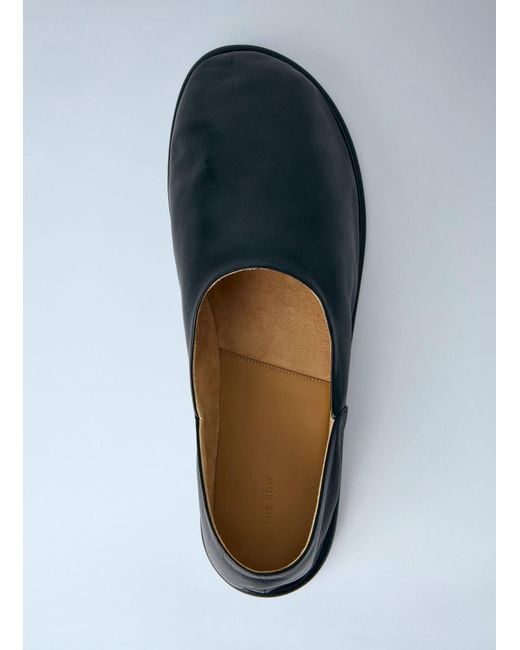 The Row Black Canal Slip On Flats for men