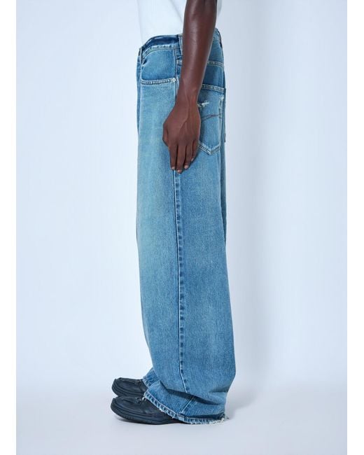 Balenciaga Blue Baggy Fit Japanese Twill Jeans for men