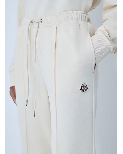 Moncler White Logo Motif Track Pants