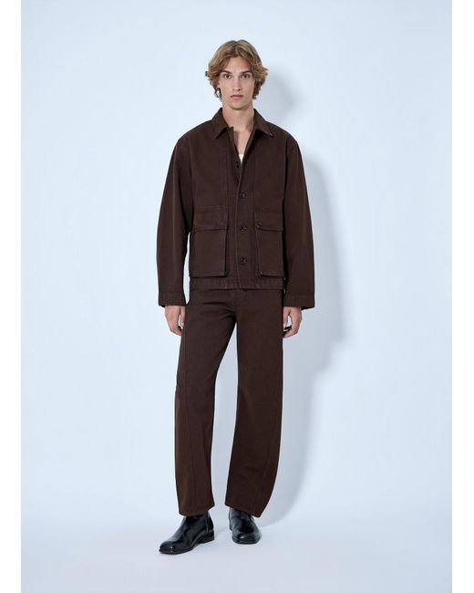 Lemaire Brown Twisted Belted Pants