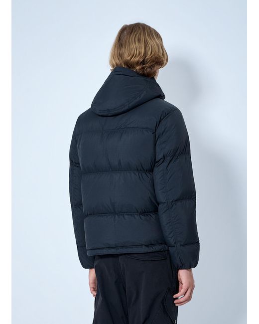 Stone Island Blue Padded Hooded Jacket for men