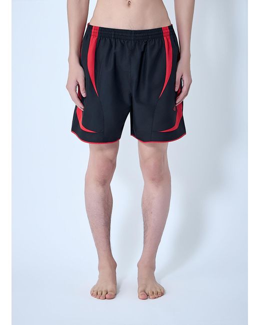 Balenciaga Blue Soccer Swim Shorts for men