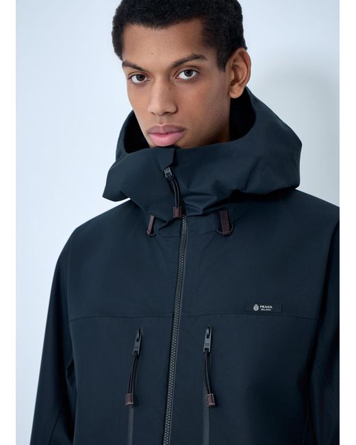 Prada Blue Technical Bomber Jacket for men
