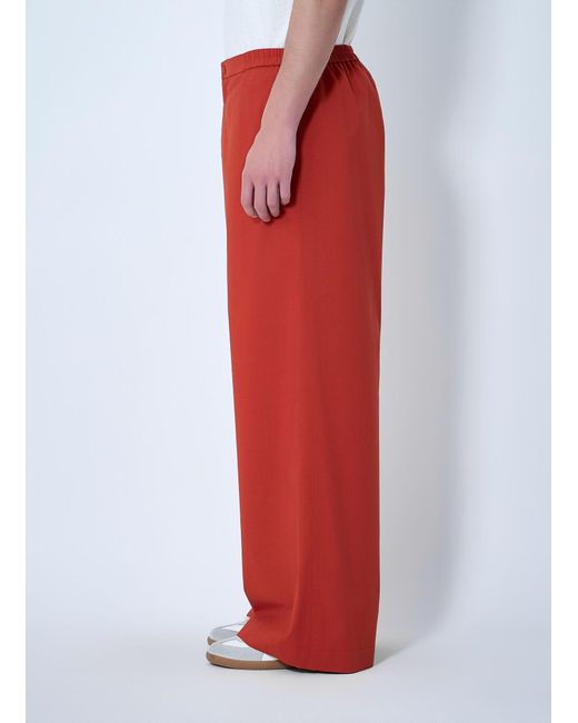 Lacoste Red Wide-Leg Elasticated Trousers for men