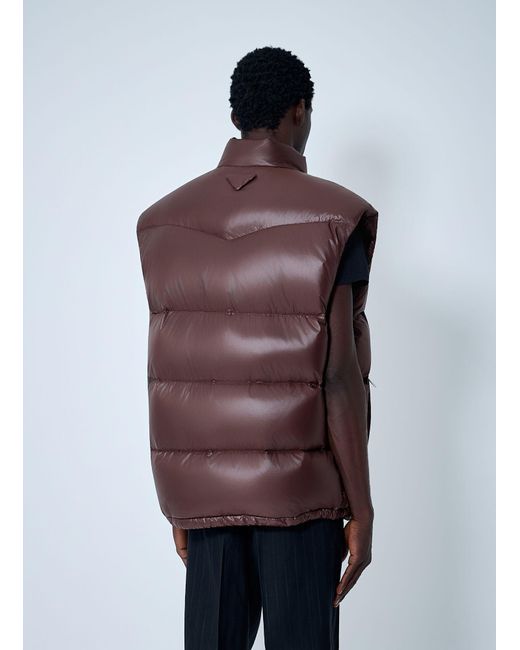Prada Purple Re-Nylon Down Vest for men