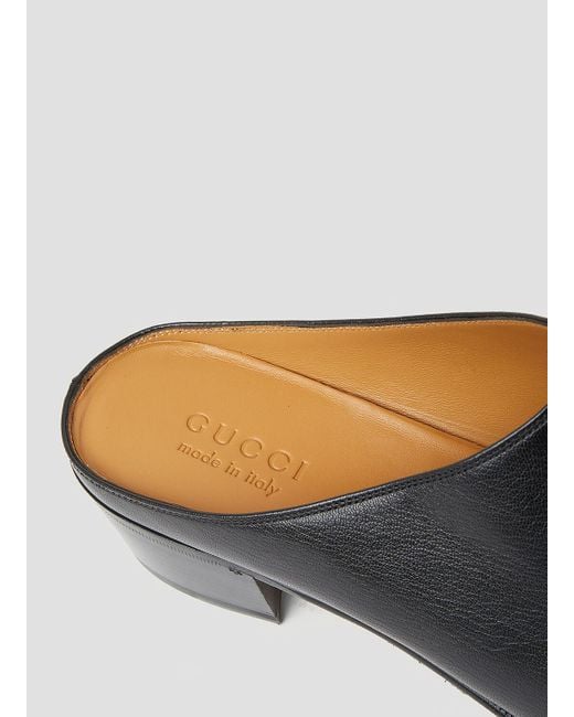 Gucci Gray Heel Mules for men