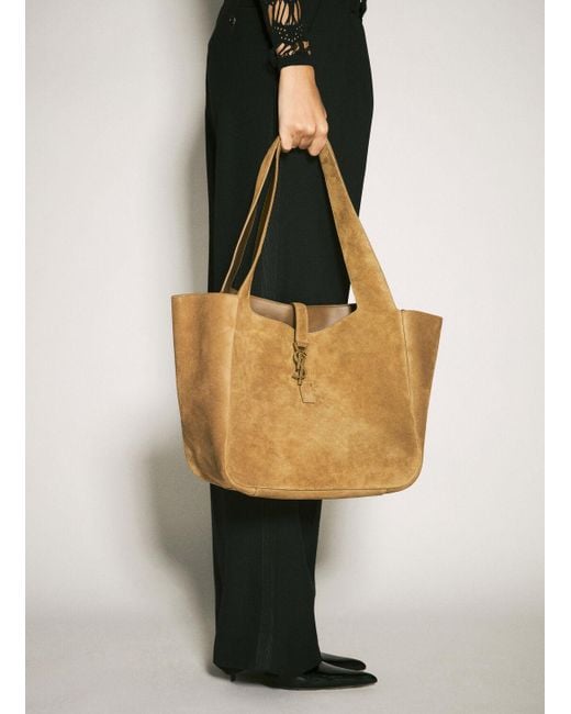 ショルダーバッグ・ポシェット SUEDE LE 5 A 7 BEA SHOULDER BAG Saint Laurent Le 5 À 7 Bea Suede Shoulder Bag in Natural | Lyst