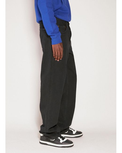 Saint Laurent Black Long Extreme Baggy Jeans for men
