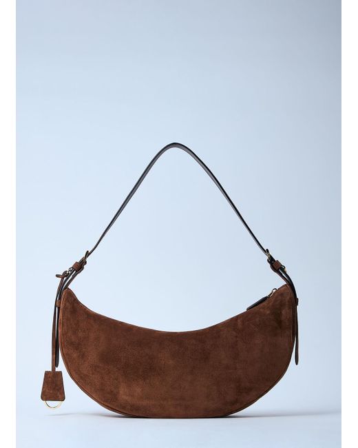 Prada White Small Suede Shoulder Bag