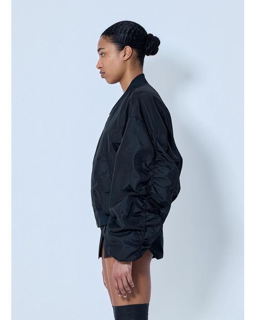 Rick Owens Blue Oversized Bomber Jacket