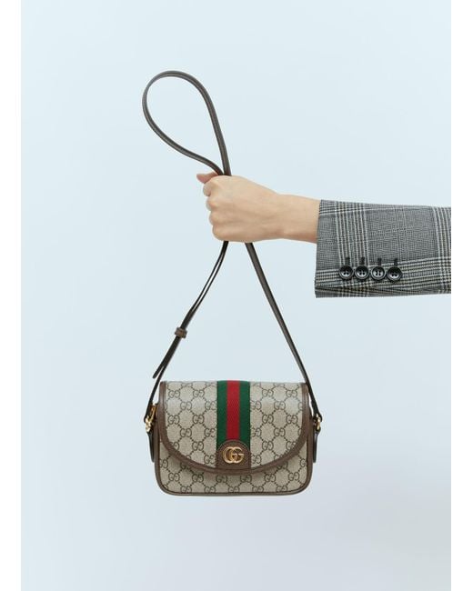 Gucci Gray Ophidia Gg Mini Shoulder Bag