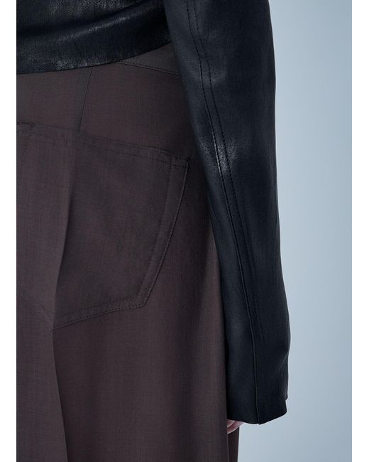 Rick Owens Blue Gary Leather Jacket