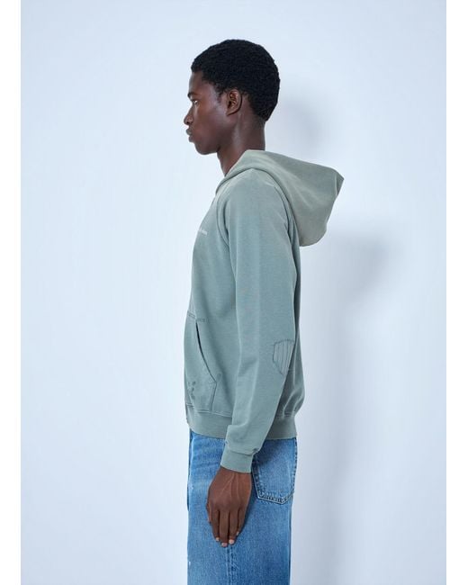 Acne Blue Mended Fleece Hoodie for men