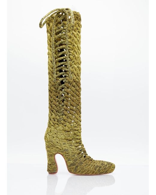Isa Boulder Green Spiral Cable Boots