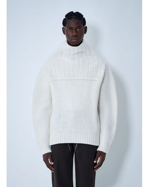 Dries Van Noten White Wool Sweater for men