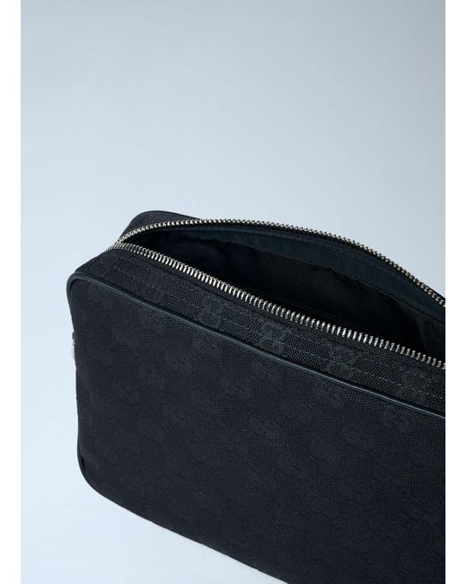 Gucci Blue Small Gg Canvas Pouch for men