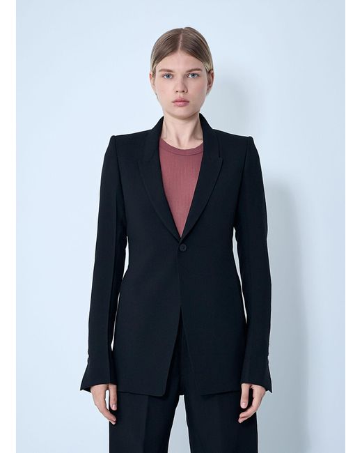 Rick Owens Blue Extreme Soft Single-Breasted Blazer