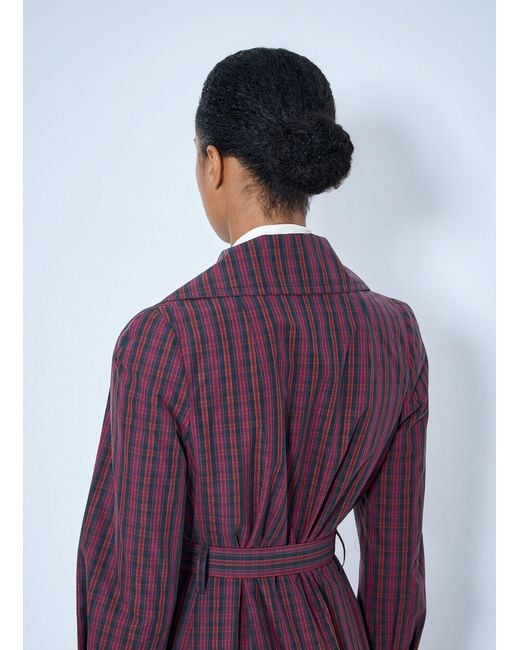 Vivienne Westwood Purple Belted Button-Down Trench Coat