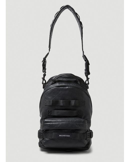 Balenciaga Leather Army Backpack in Black for Men Lyst