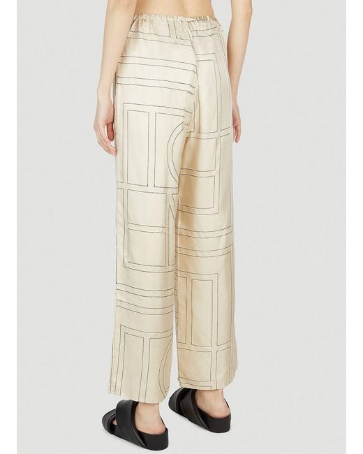 Totême Natural Monogram Pyjama Pants