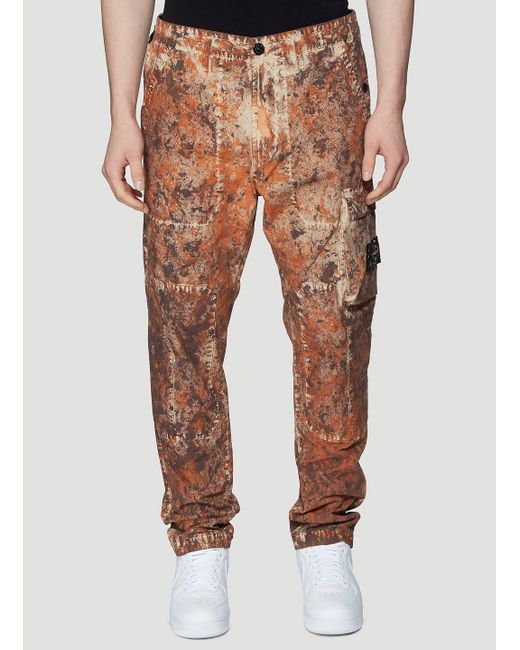 Stone Island Paintball Camo Cargo Trousers in Brown for Men | Lyst