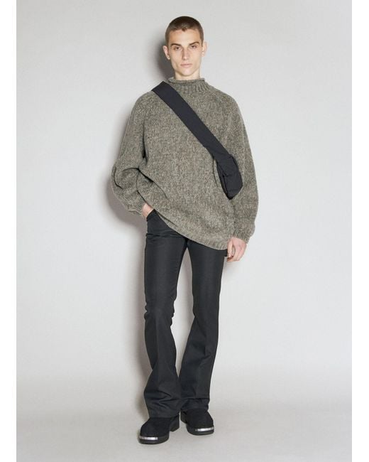 Undercover Gray High Neck Sweater for men
