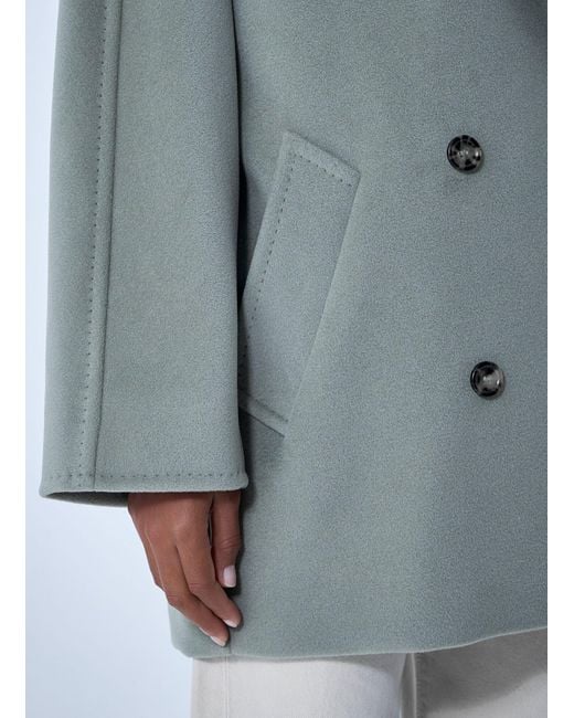 Max Mara Gray Wool-And-Cashmere-Blend Coat