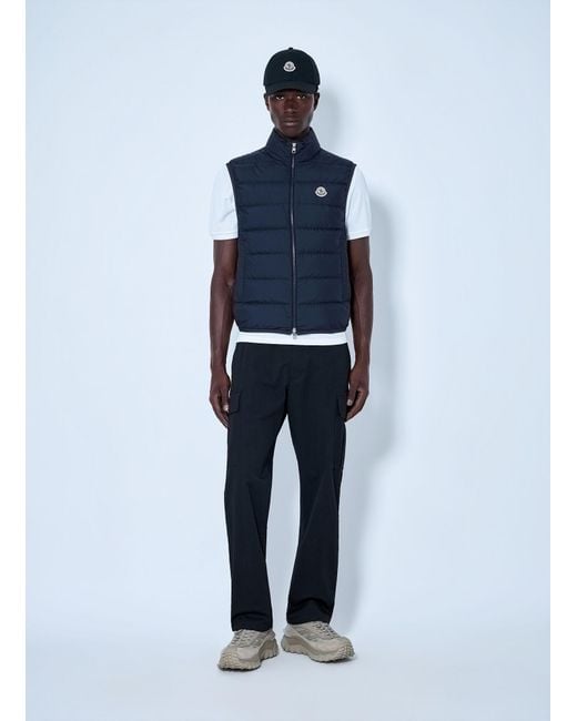 Moncler Blue Contrin Down Gilet for men