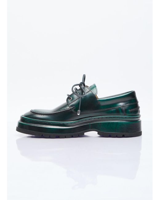 Jacquemus Green Les Bateau Pavane Lace-up Shoes for men