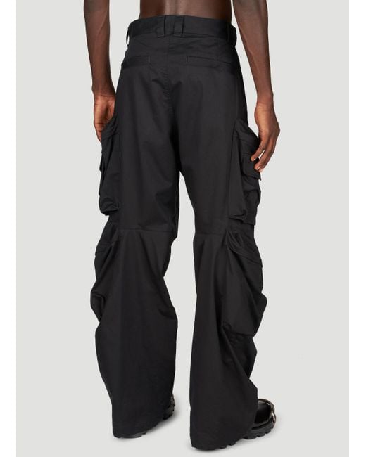 DIESEL Black P-huges Cargo Pants for men