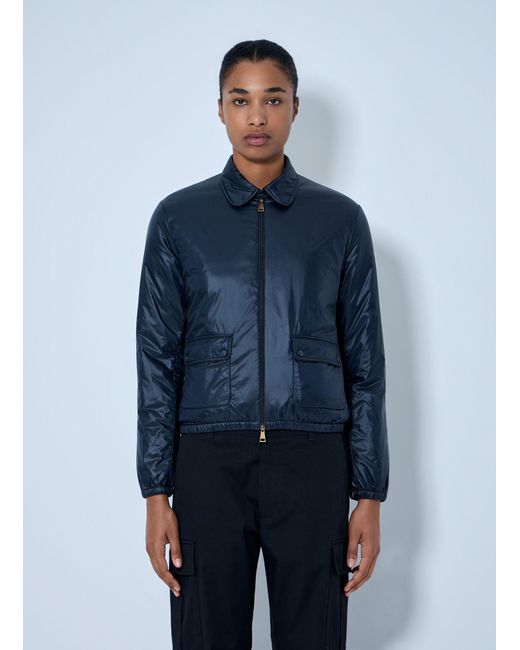 Moncler Blue Lanset Packable Short Down Shirt Jacket