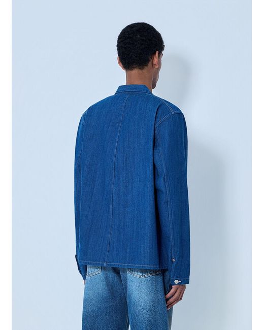 Levi's Blue Denim Button-Down Jacket for men