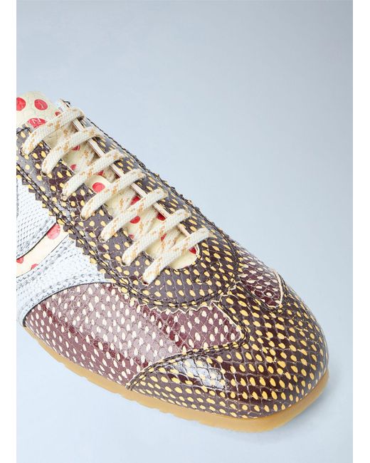 Dries Van Noten White Textured Slip-On Sneakers