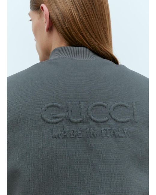 Gucci Gray Reversible Cotton Canvas Gilet for men