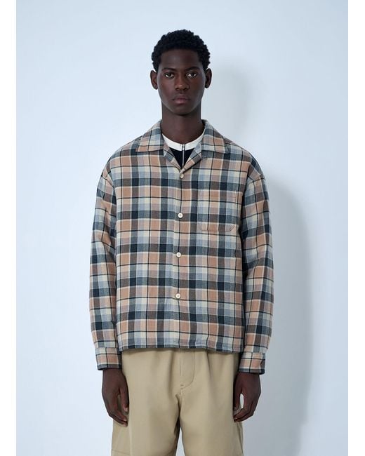 Visvim Blue Check Down Jacket for men
