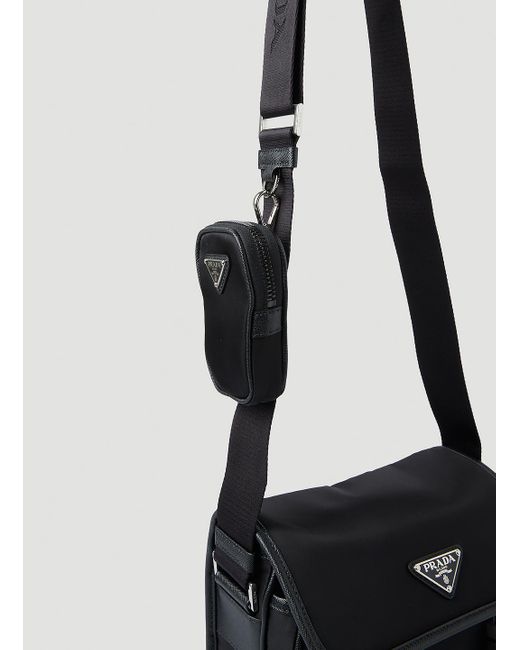 Prada Renylon Messenger Crossbody Bag in White for Men Lyst