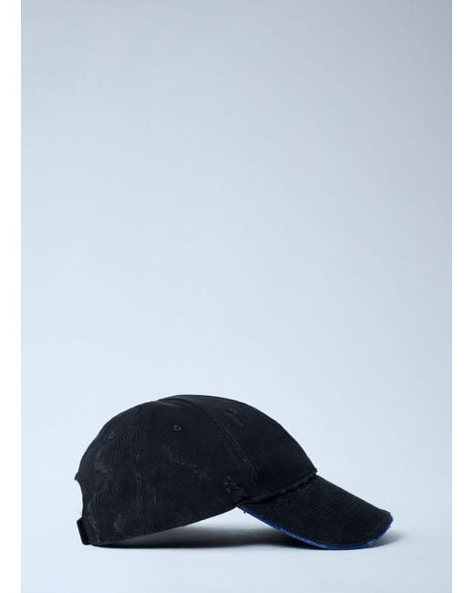 Balenciaga Blue Logo Motif Baseball Cap for men