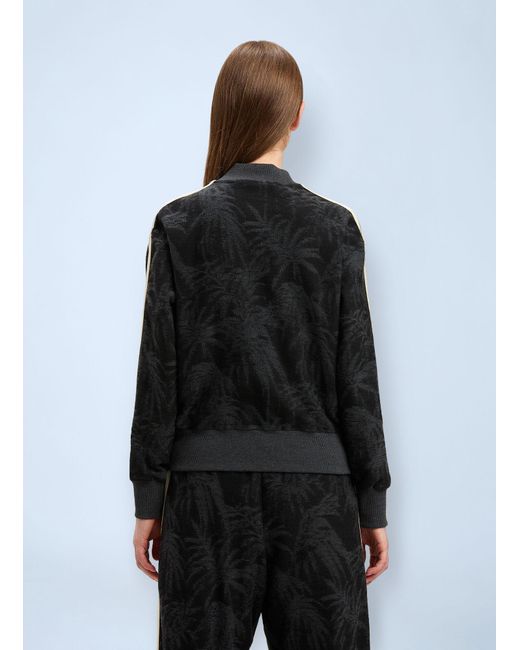 Palm Angels Black Palm Jacquard Track Jacket