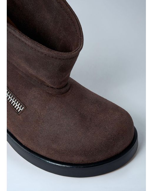 J.W. Anderson Brown Suede Biker Boots