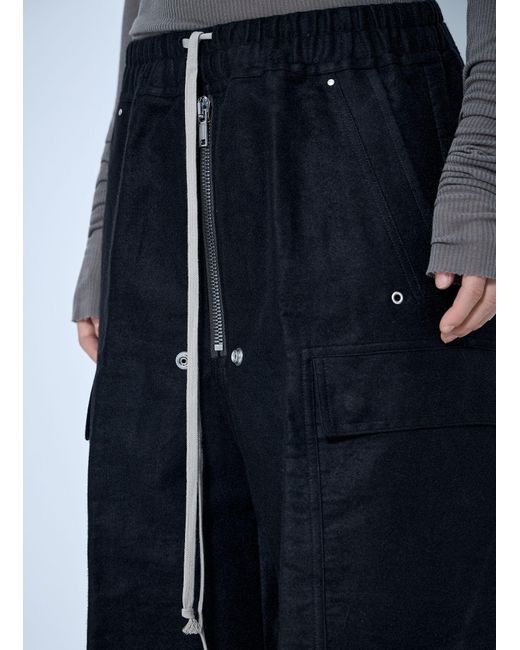 Rick Owens Blue Cargobelas Pants
